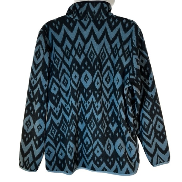 Obermeyer Heritage Collection Festival Ikat Fleece Men Large 1/4 Snap Pullover - Picture 2 of 10